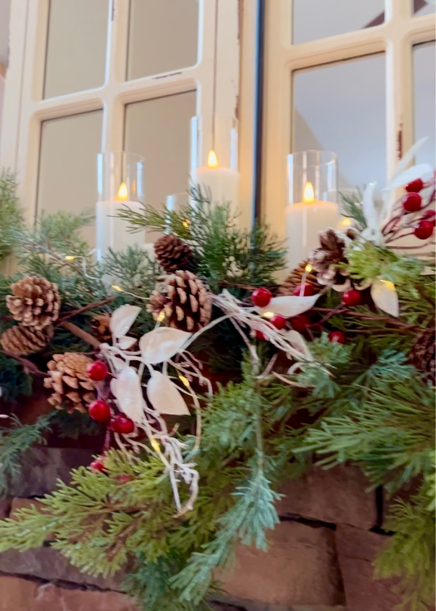 Beautiful mantle garland and candles! 

#LTKSeasonal #LTKHoliday #LTKhome