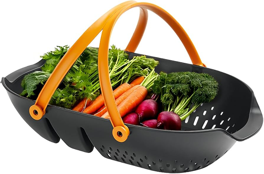Fiskars Garden Harvest Basket - Container for Gardening and Harvesting with Tool Caddy - Harvesti... | Amazon (US)