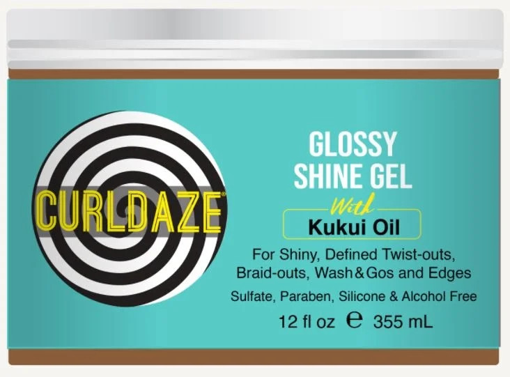 CurlDaze Glossy Shine Gel with Kukui Oil 12Oz | Walmart (US)
