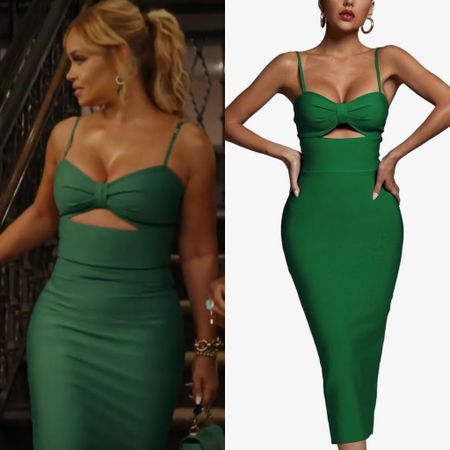 Gizelle Bryant’s Green Cutout Dress