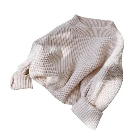 Crewneck Long For Infant Blouse Sleeve Knit Sweater Toddler Warm Girl Pullover Boy Baby Tops Sweatsh | Walmart (US)