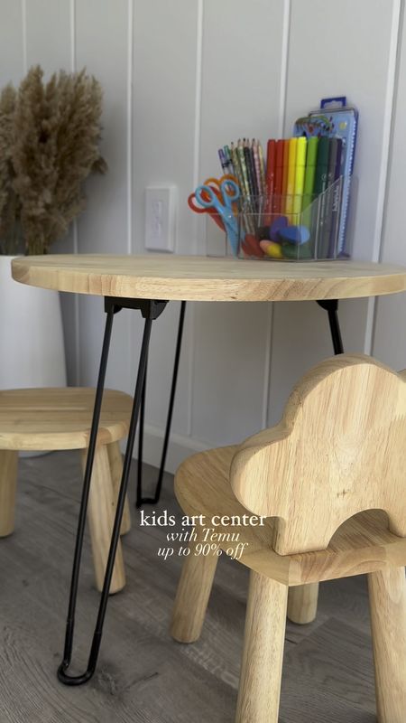 Cute kids art center wooden chairs, wooden table, acrylic storage 

#LTKfindsunder50 #LTKfindsunder100