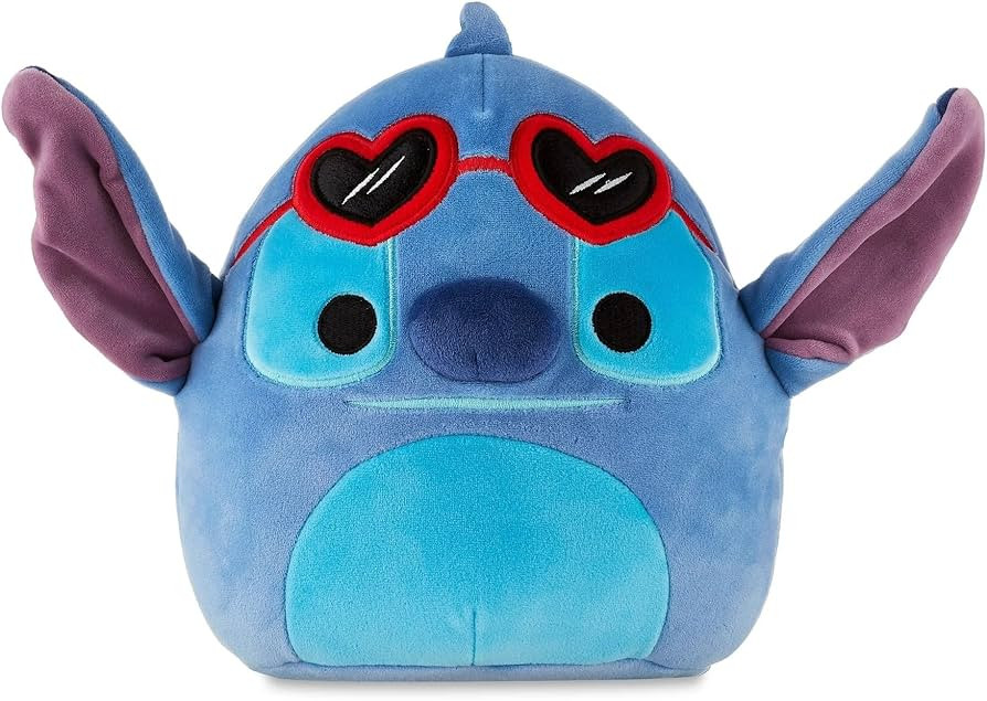 Squishmallows 8"" Valentines Stitch with Heart Glasses, Medium, Blue | Amazon (US)