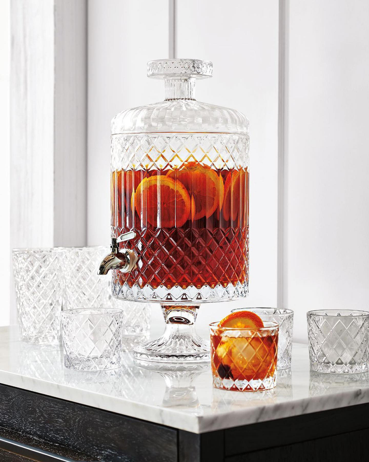 Hatch Glass Drink Dispenser + Reviews | Crate & Barrel | Crate & Barrel