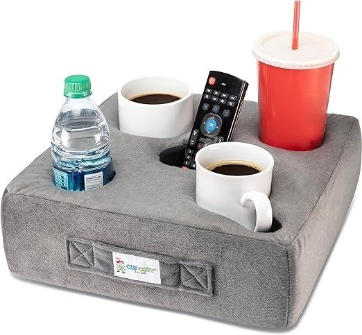 Cup Cozy Deluxe Pillow (Gray) *As Seen on TV* -The World's Best Cup Holder! Keep Your Drinks Clos... | Amazon (US)