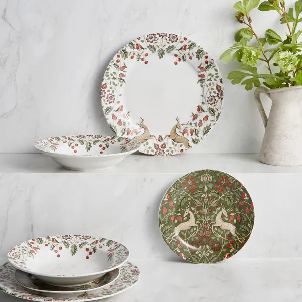 Winter Forest 12 Piece Dinner Set | Dunelm