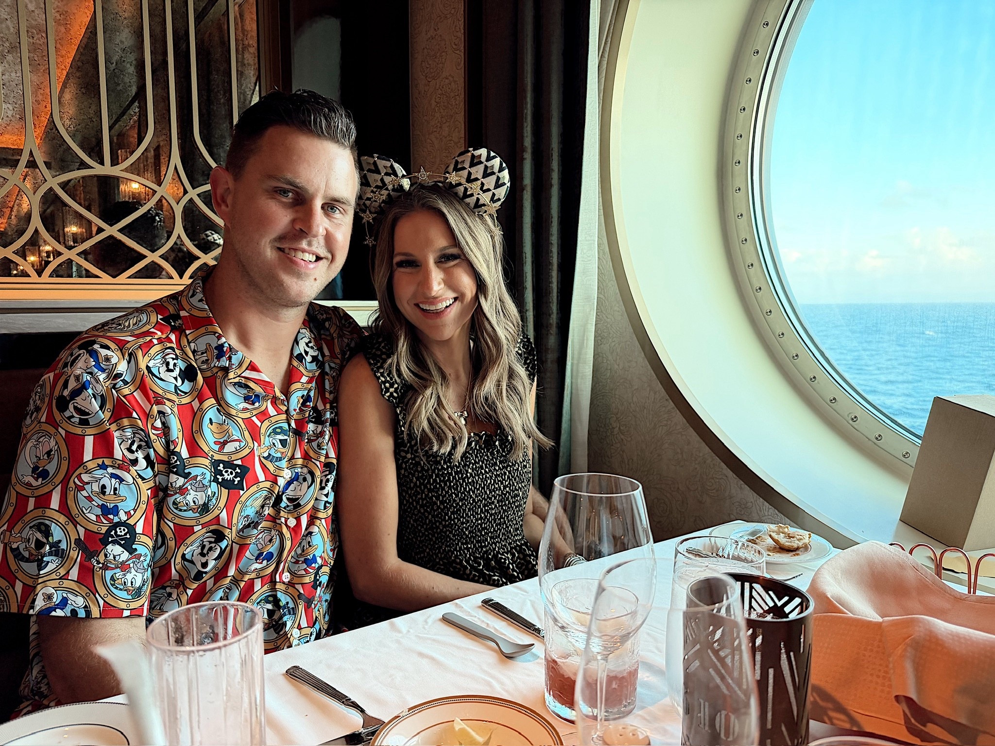 Mom and dad at Disney cruise dinner! What to wear on a Disney cruise men women 

#LTKTravel #LTKootd #LTKMens