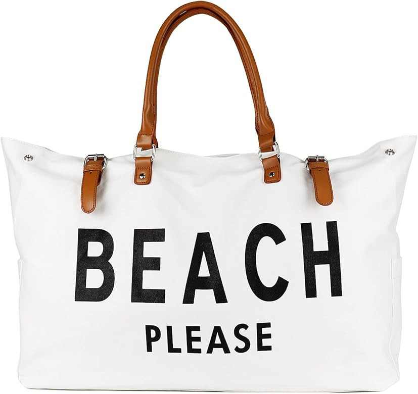 Beach Tote Bag for Women Waterproof Sandproof | Amazon (US)