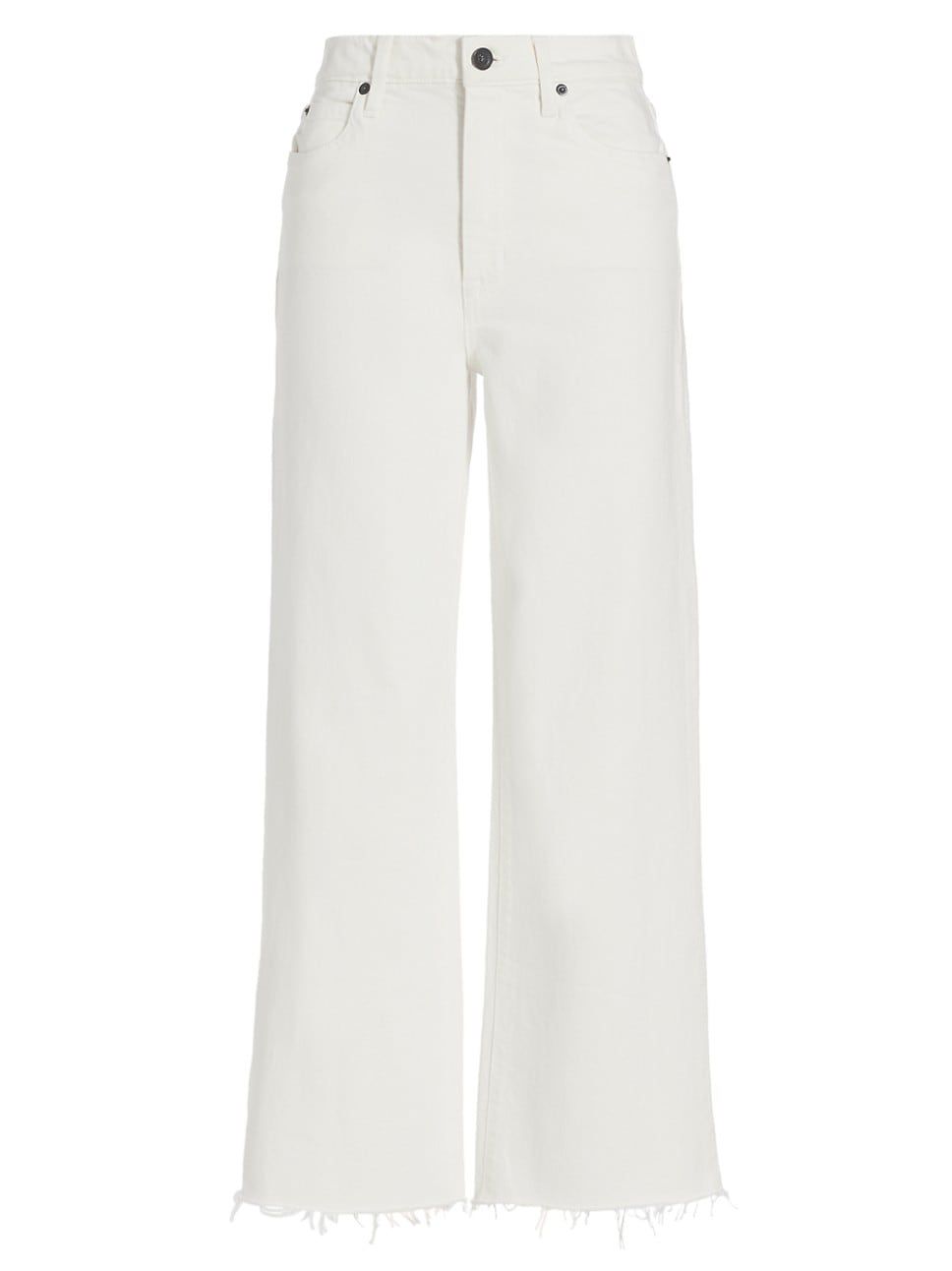 Grace High-Rise Stretch Wide-Leg Crop Jeans | Saks Fifth Avenue