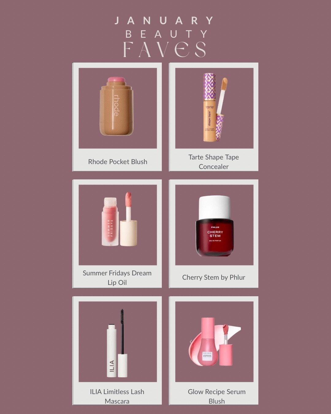 Some January fave beauty products you need everyday before heading out!

#myfaves #makeup #beauty #clean #summerfridays #lip oil #ilia #phlur #rhode

#LTKgrwm #LTKdayinmylife #LTKBeauty