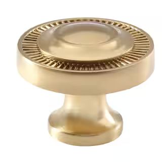 Sumner Street Home Hardware Minted 1.5 in. Satin Brass Large Knob RL060063 - The Home Depot | The Home Depot