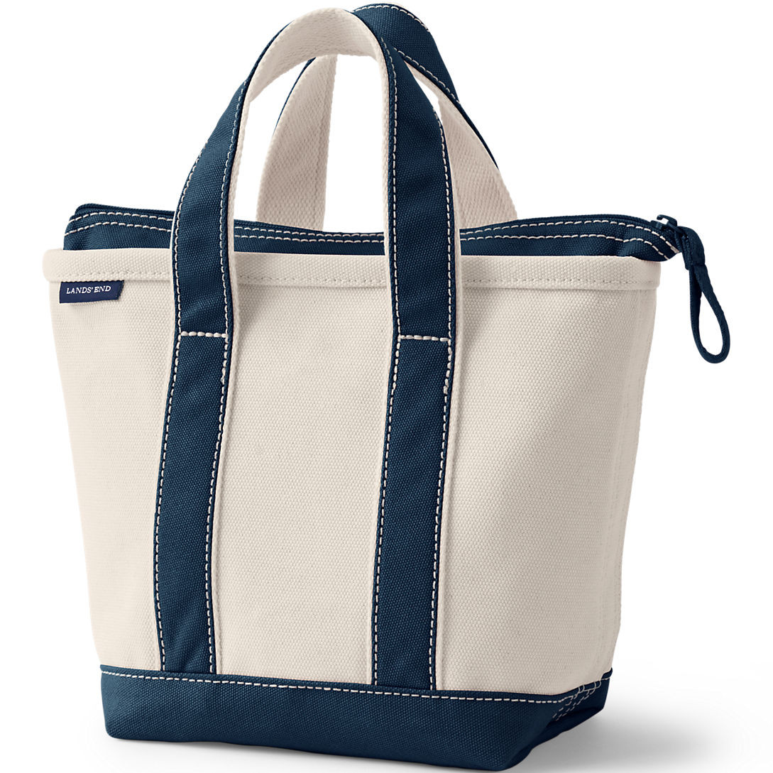 Small Natural Open Top Canvas Tote Bag | Lands' End (US)