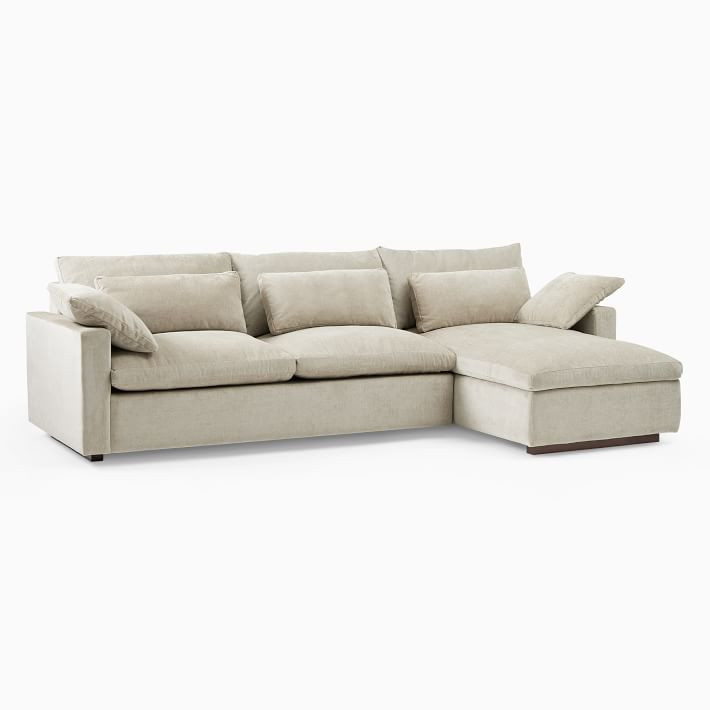 Harmony Modular 2-Piece Sleeper Sectional w/Storage Chaise (123") | West Elm (US)