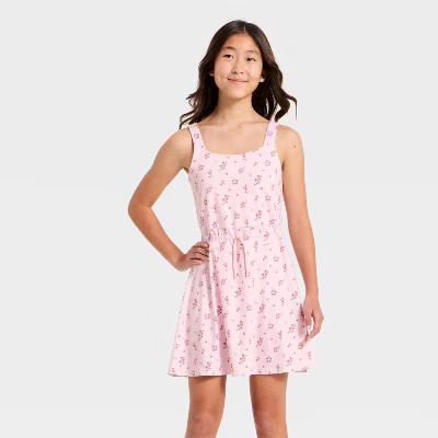 Girls' Knit Active Dress - All In Motion™ Light Pink L | Target