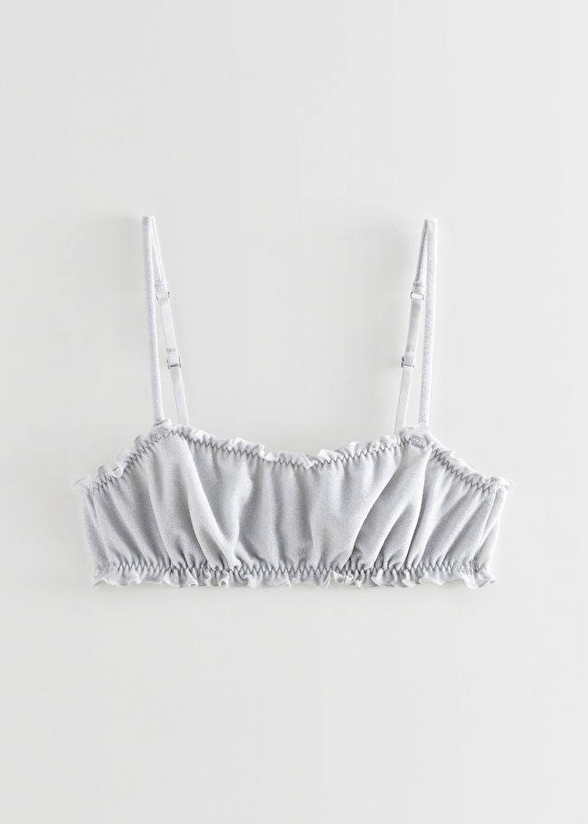 Ruched Glittery Metallic Soft Bra | & Other Stories US