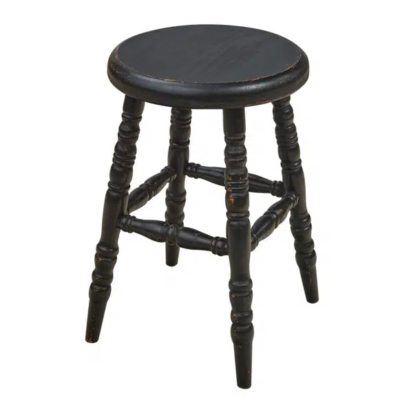 Connoquenessing 18'' Tall Solid Wood Vanity Stool | Wayfair North America