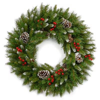 National Tree Company 24-in Indoor/Outdoor Green Pinecones Artificial Christmas Wreath | Lowe's