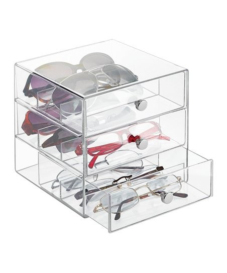 Clear Three-Drawer Glasses Organizer | Zulily