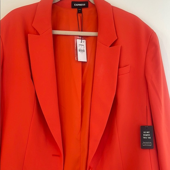 Express Orange Blazer Classic Suit Jacket | Poshmark