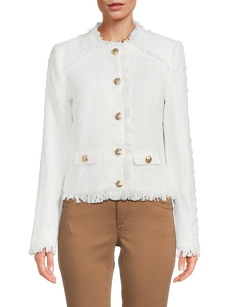 Walter Baker Women's Isla Tweed Jacket - White - Size XL | Saks Fifth Avenue OFF 5TH