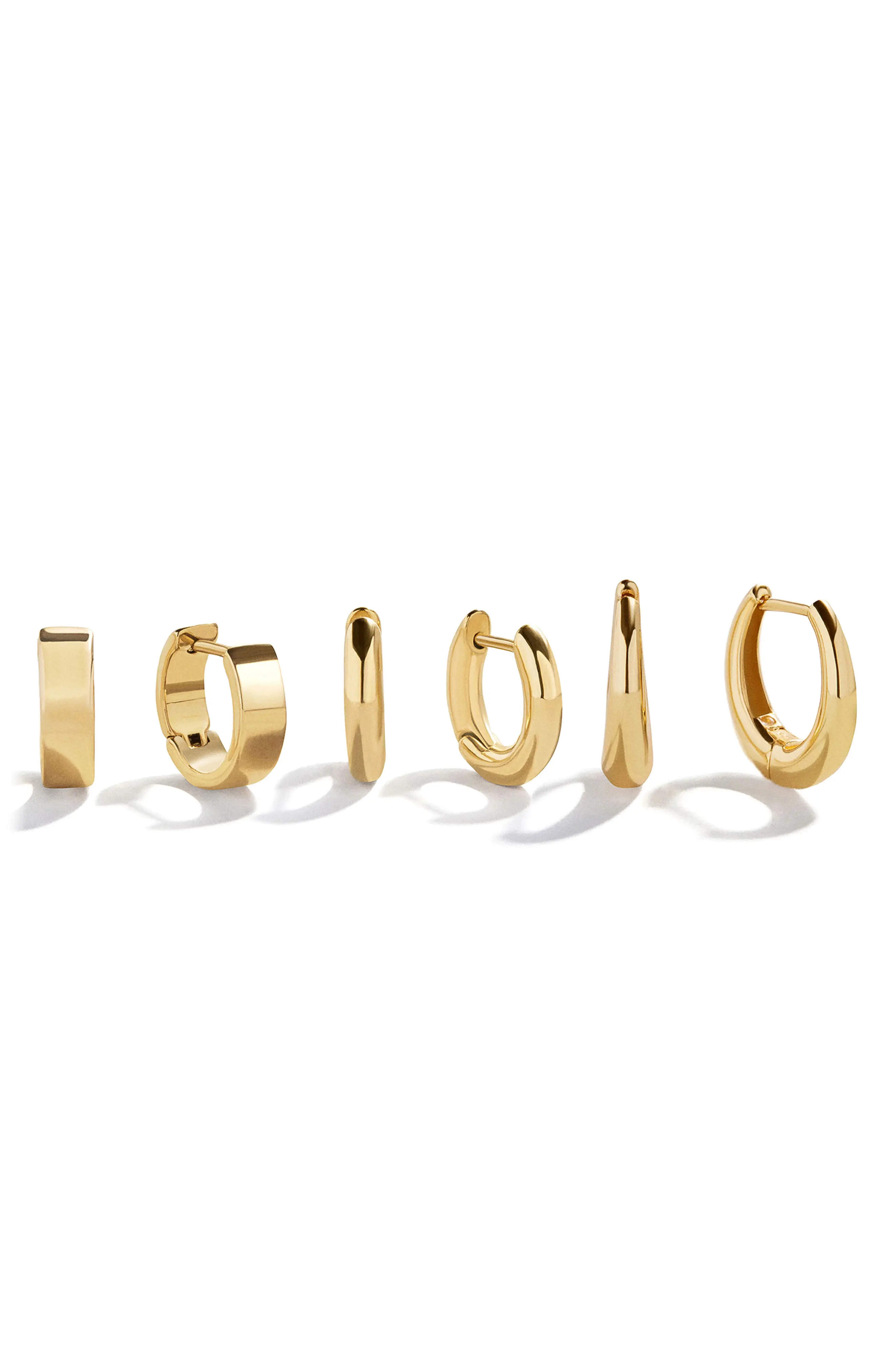BaubleBar Maris Set of 3 Water Resistant Hoop Earrings (Women) | Nordstrom | Nordstrom