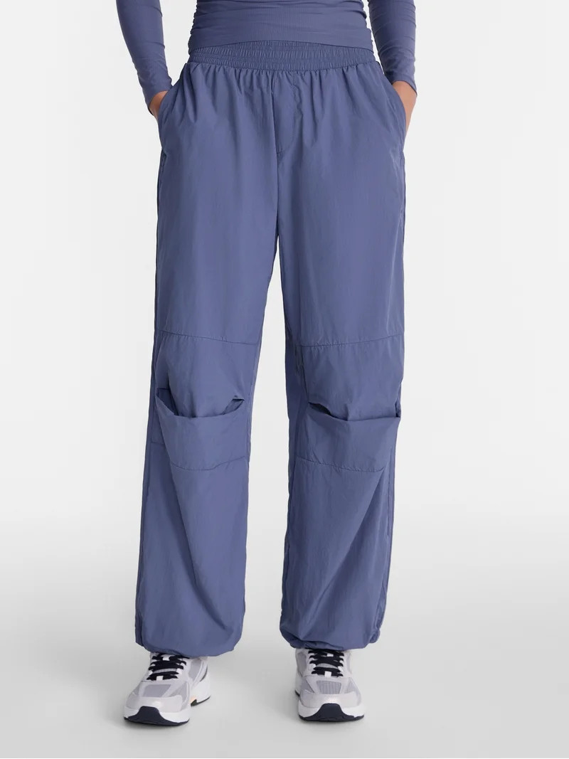 Avia Women's and Women's Plus Crinkle Pants with Pleated Knees, 27" Inseam, Sizes XS-4X | Walmart (US)
