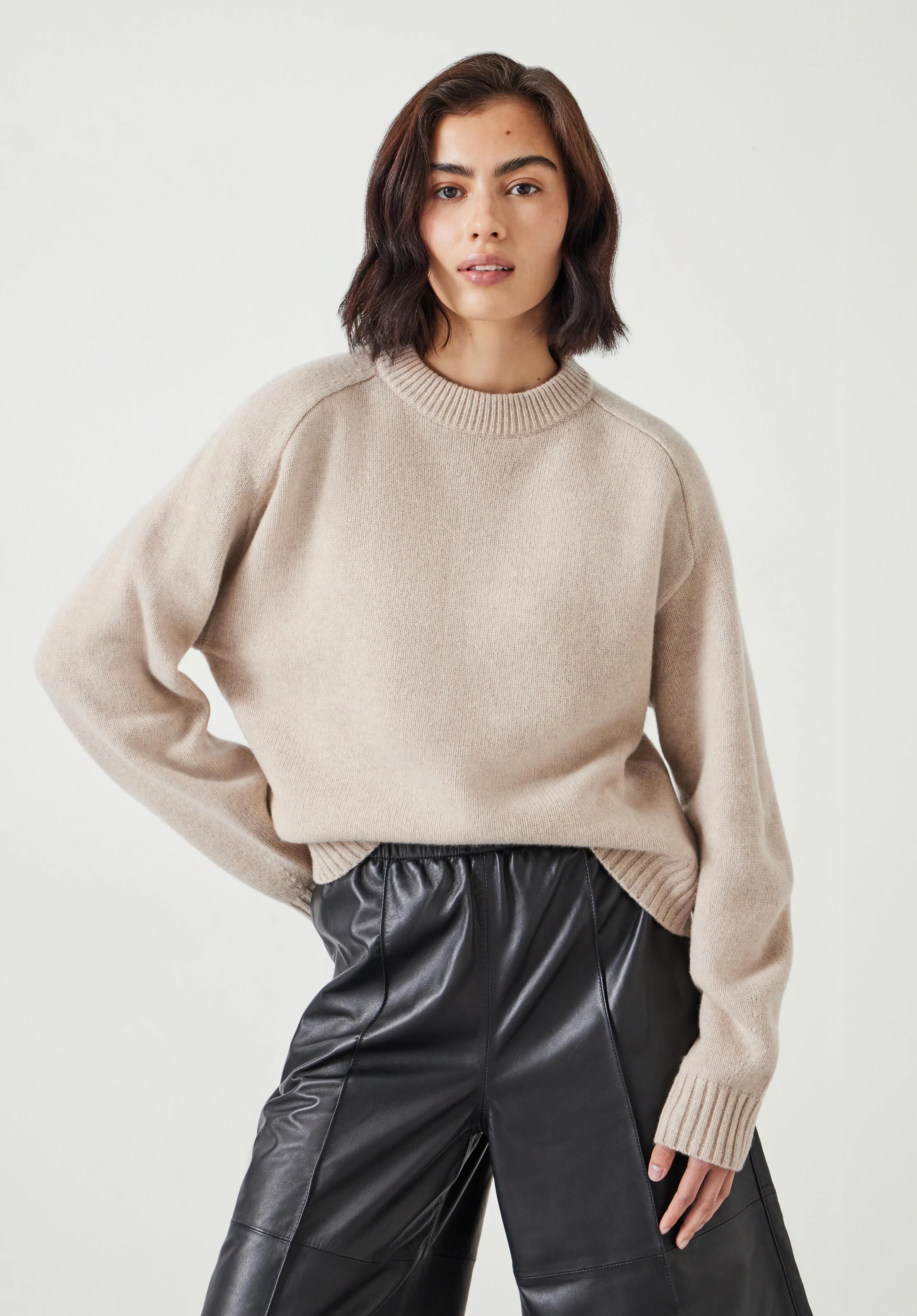 Nina Merino Wool Crew Jumper | Hush UK