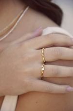 Understated 18k Gold Plated Stacking Ring Set of 3 | Ettika