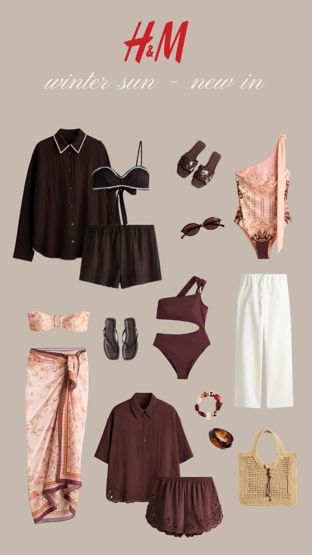 H&M NEWNESS WOW WOW 🤩 

holiday vacation winter sun bikini swimwear co-ord beach cover up sunglasses linen swimsuit sandals 

#LTKuk #LTKtravel #LTKeurope