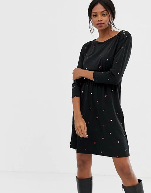 Warehouse heart print dress | ASOS US