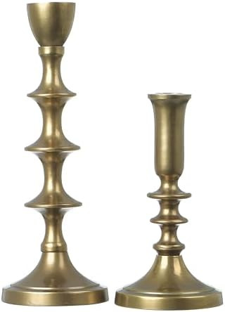 Creative Co-Op Decorative Metal Taper Holders, Gold, Set of 2 | Amazon (US)