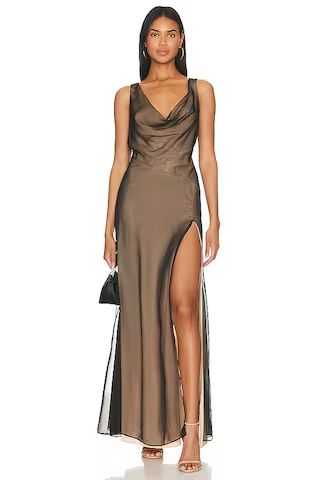 NBD Calla Gown in Black & Nude from Revolve.com | Revolve Clothing (Global)