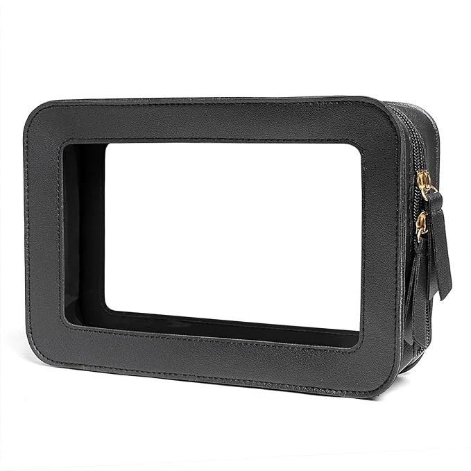 LETGO Clear Makeup Bags, TSA Approved Toiletry Bag with Zipper, Clear Makeup Organizer Fit Carry-... | Amazon (US)