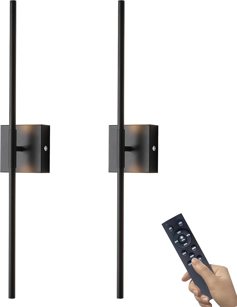 Lampe Murale Sans Fil Battery Operated Wall Sconces with Remote Control Dimmable Wall Sconces Set... | Amazon (CA)