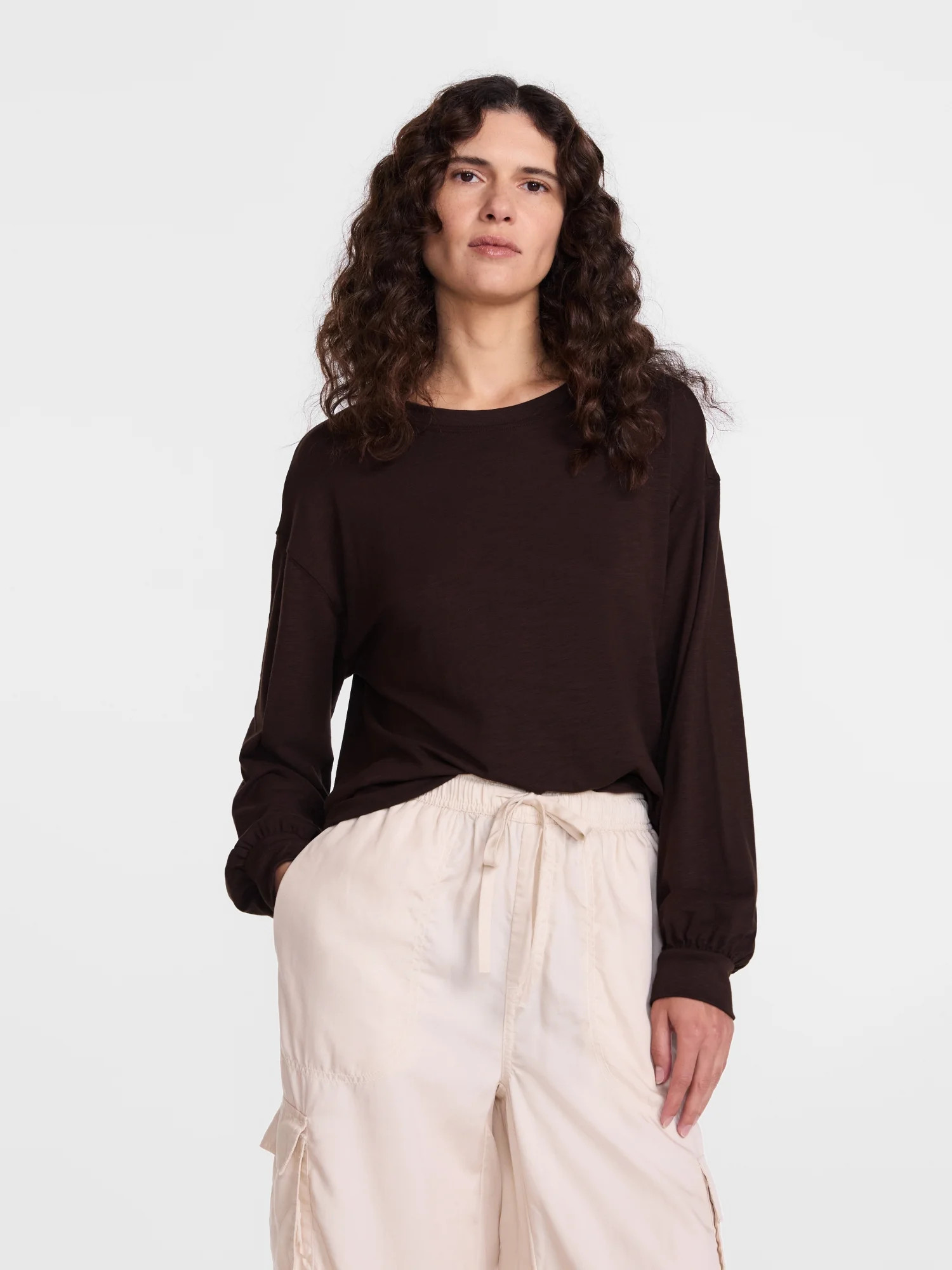 Scenario Women's Oversized Tee with Long Sleeves, Sizes XS-XXXL | Walmart (US)