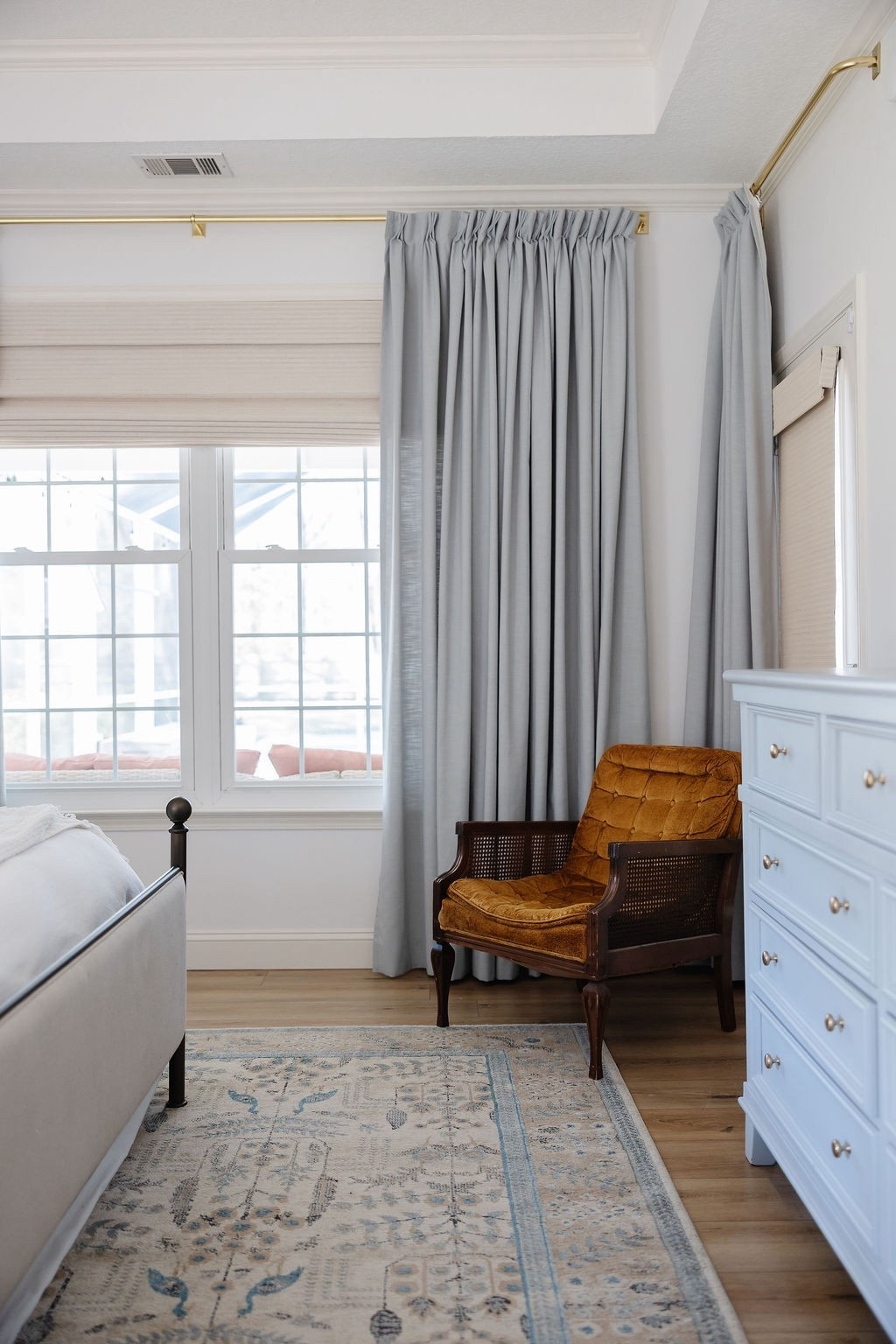 I’m working on a little primary bedroom refresh. Now that our bathroom is all done, I felt like this room was lacking a bit. I’m working with a few fun people to help make it happen. But I couldn’t wait any longer to show yall these gorgeous drapes and Roman shades from @TWOPAGES. They absolutely make this room and I literally gasped when I opened the box. The color is perfection and I couldn’t love the drapes and shades together more! So exited to show yall the rest when everything else comes together! #twopageshome #twopagescurtains

#LTKdayinmylife #LTKHome