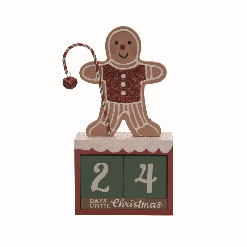 Transpac Wood Red Christmas Gingerbread Countdown Set of 3 | Target