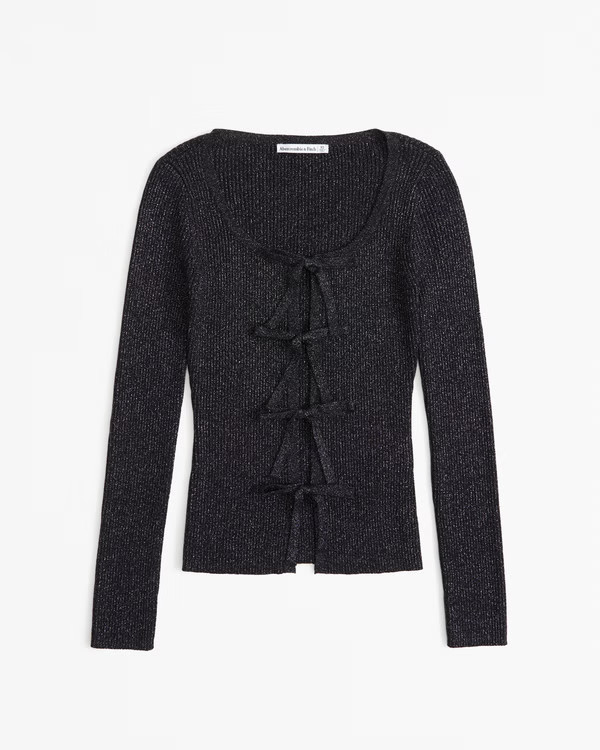 Women's Bow Tie-Front Slim Cardigan | Women's Clearance | Abercrombie.com | Abercrombie & Fitch (US)