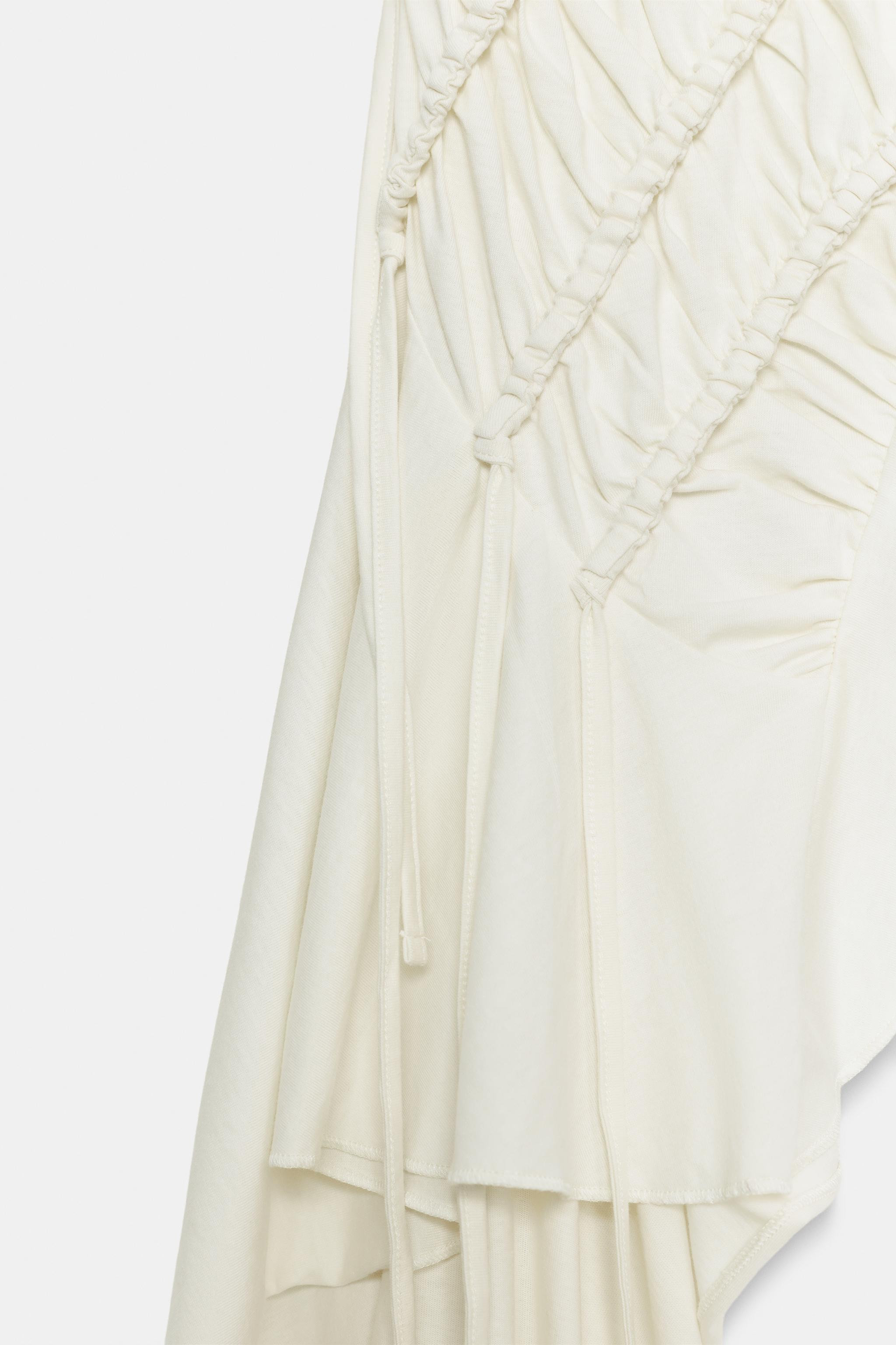 ASYMMETRIC RUCHED TOP | Zara US