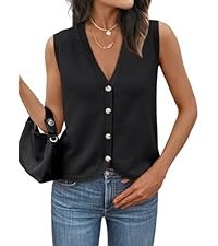 LILLUSORY Womens Fall Fashion Sweaters Vest Tops Knit Sleeveless Button Down V Neck Casual Clothe... | Amazon (US)