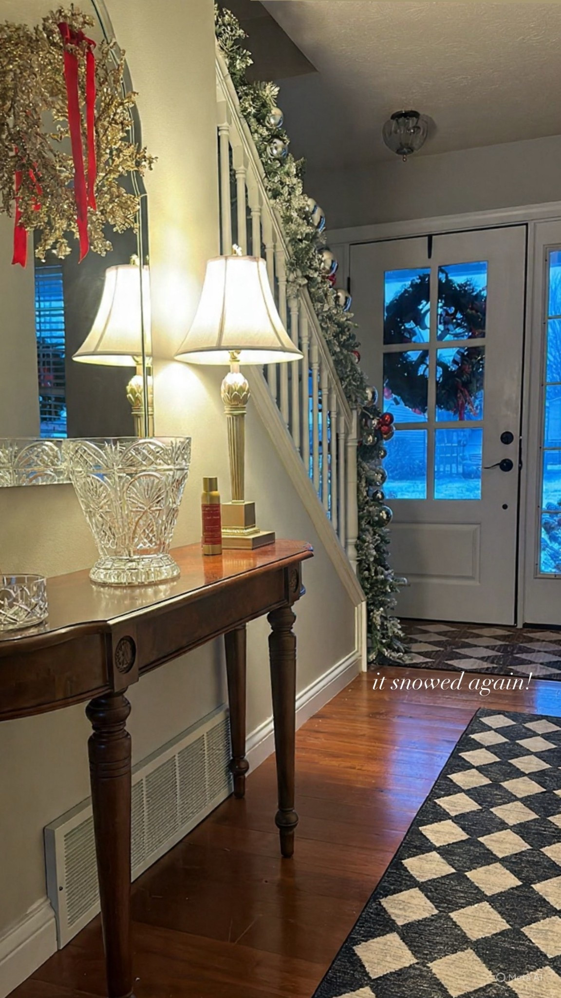 Holiday entryway 
Harlequin rug


#LTKHome #LTKFindsUnder50
