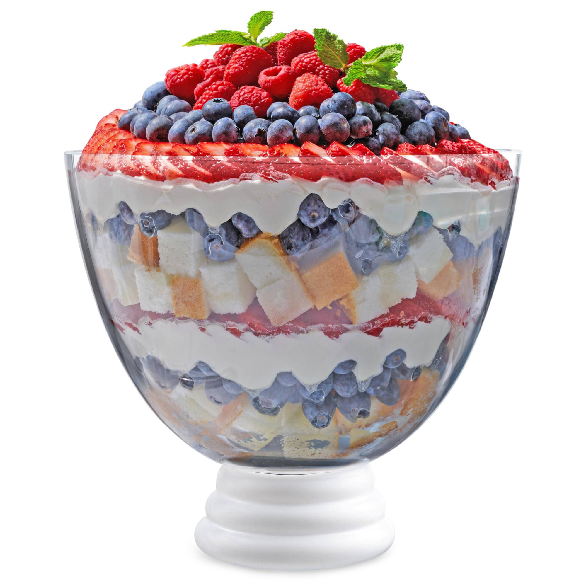 Barski - European Quality - Glass - 9.4" Diameter - Footed Bowl - with Opal (white) - Foot - Made... | Amazon (US)