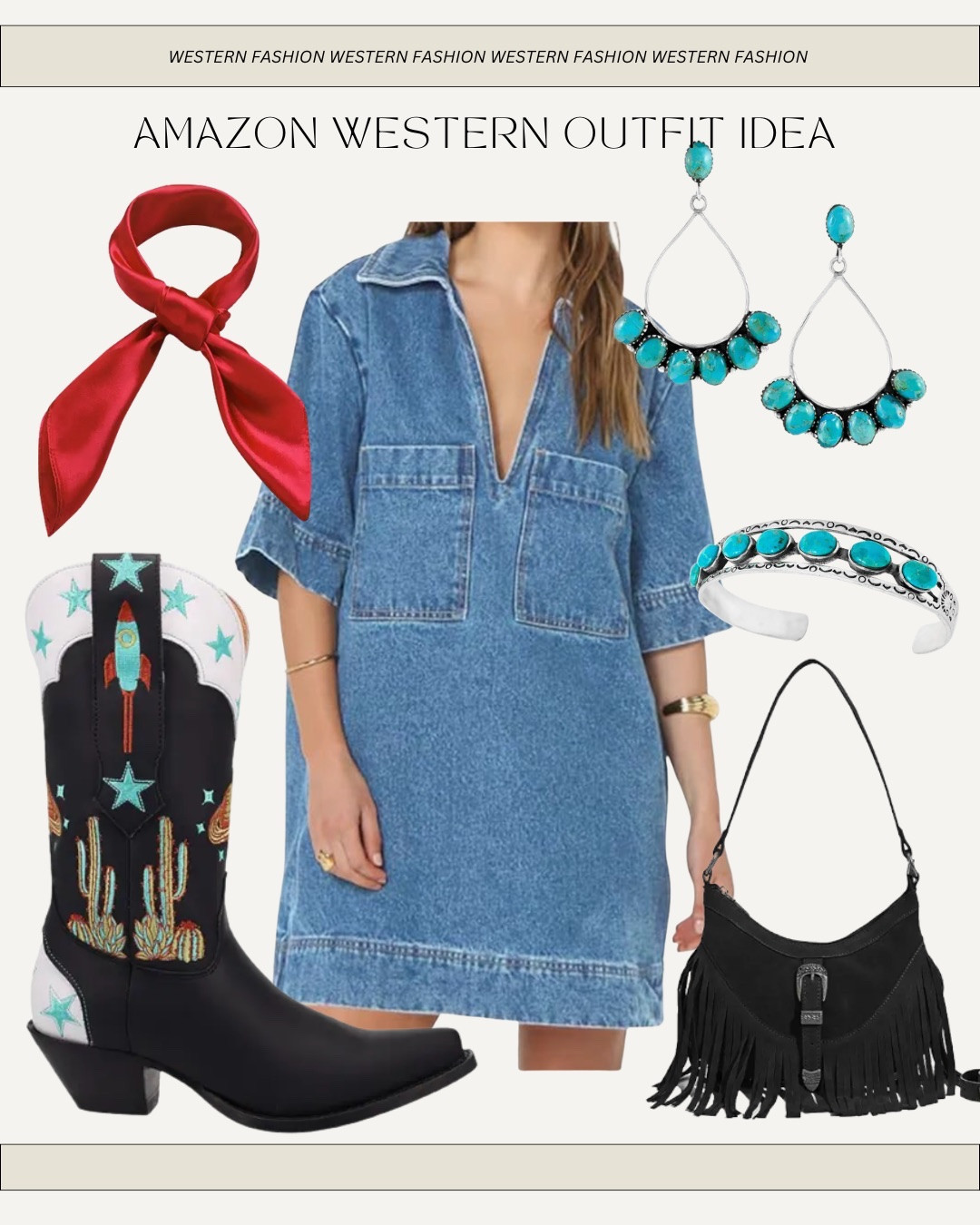 Amazon western outfit idea -
Country concert outfit - cowgirl boots

#LTKgrwm #LTKootd