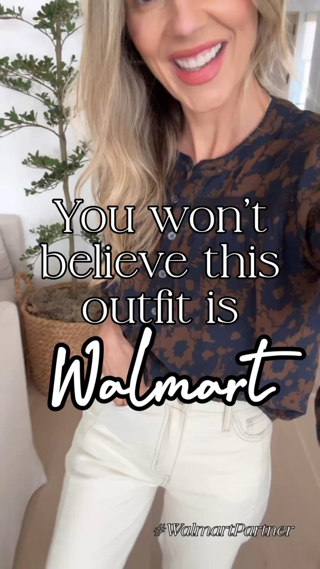 I loooove being a #WalmartPartner ! Because I feel like this blouse looks like something I’d get in a boutique and I got it for just $23! I’m wearing a size small, which is my normal size. It comes in other prints as well. ￼

No, I like to dress things down so I paired it with barrel jeans and these $26 barrel jeans are my favorite cut of barrel jeans that I found. Truly get them as fast as possible. Even if you don’t want the off-white they come in three other colors as well. 

￼ @WalmartStyle #WalmartStyle @Walmart 

#LTKOver40