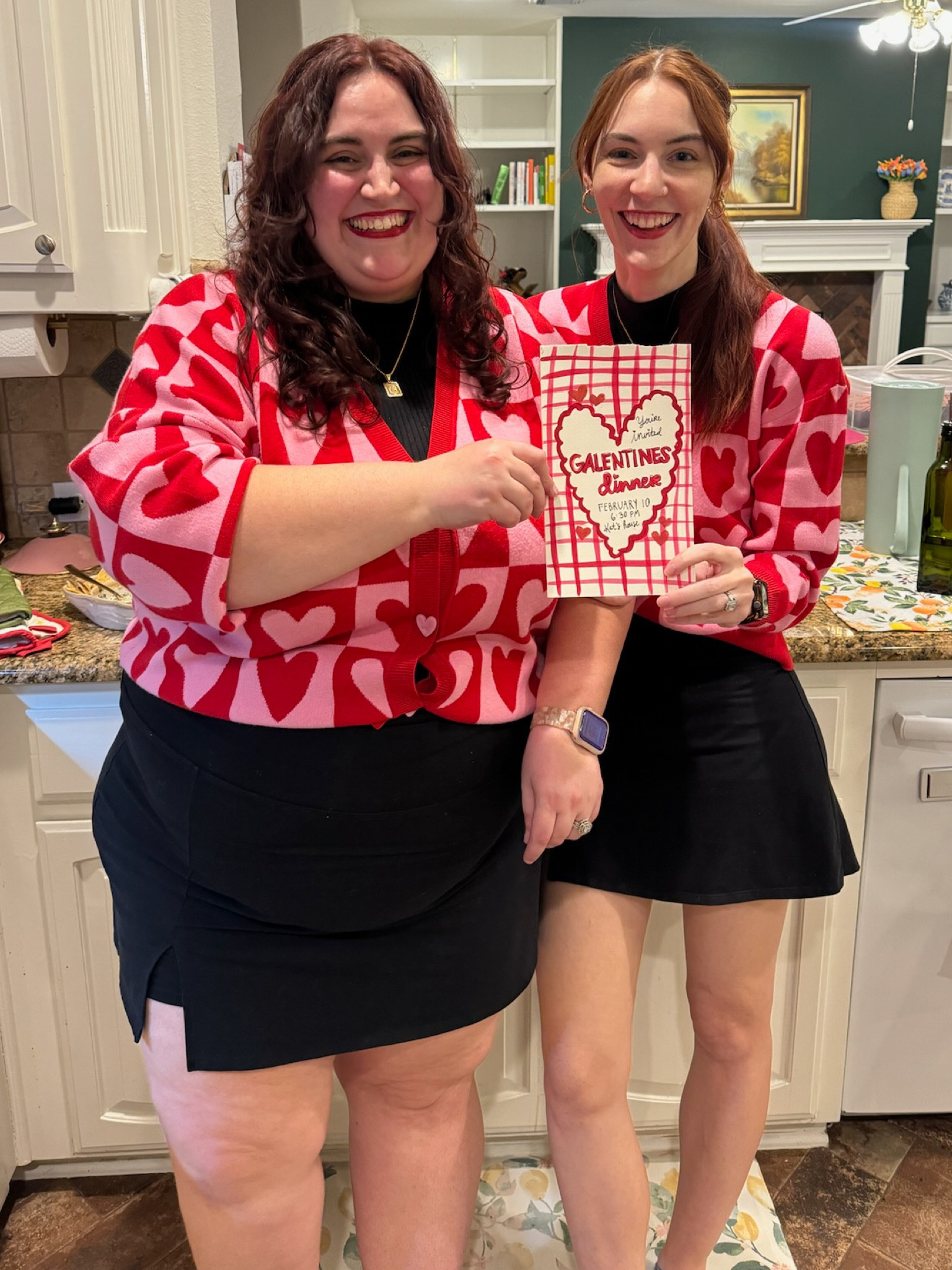 We picked our outfits for our upcoming Galentine’s dinner party (fingers crossed they fit right 🤞) but while we are waiting for those to come in the mail, here’s a look at our outfit from last year 👯‍♀️ our exact sweaters are old, but Target is back this year with a similar heart cardigan with the heart button detail, and Old Navy is joining the Valentine’s cardi train with one of their own. Linked them both, as well as a few dupes for our fave black skort (it’s an athletic skort, but can’t tell the difference when we dress it up!) 

#LTKSeasonal #LTKFindsUnder50 #LTKPlusSize
