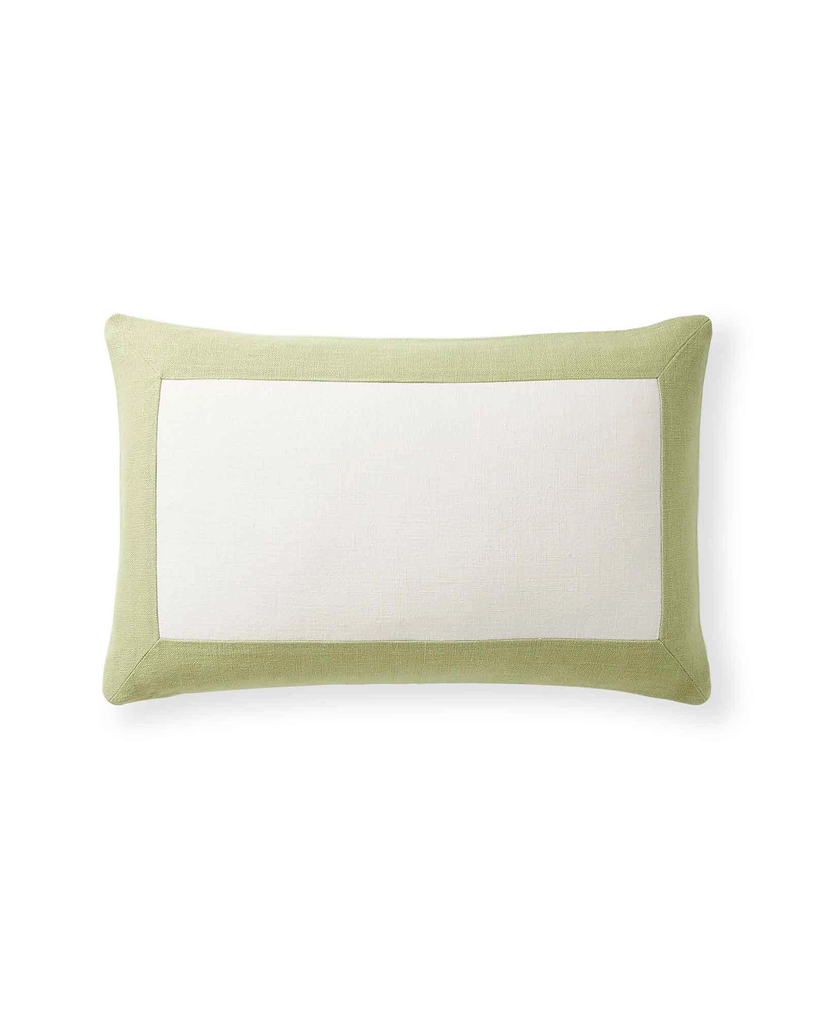 Border Frame Linen Pillow Cover | Serena and Lily