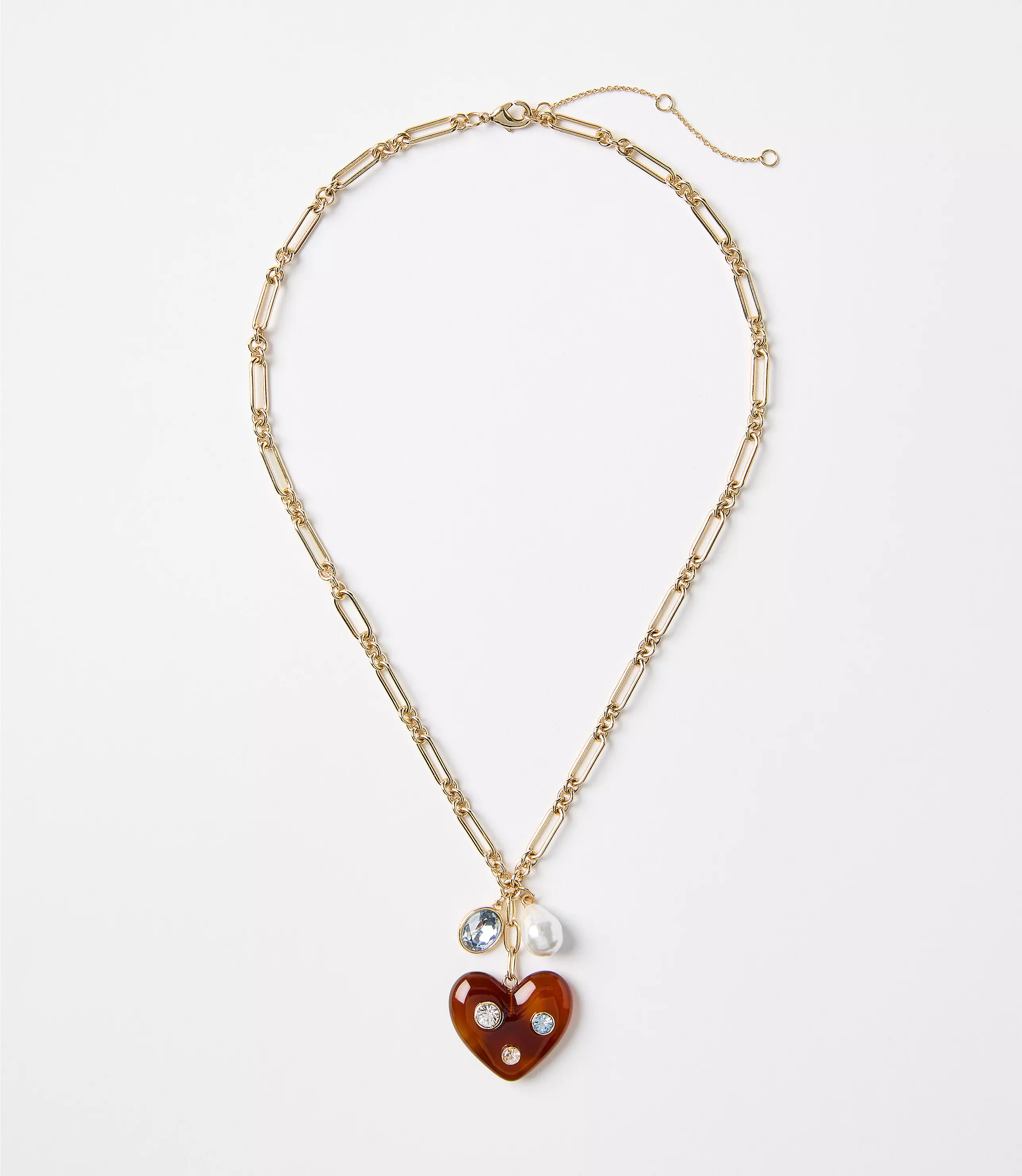 Sparkle Heart Cluster Necklace | LOFT