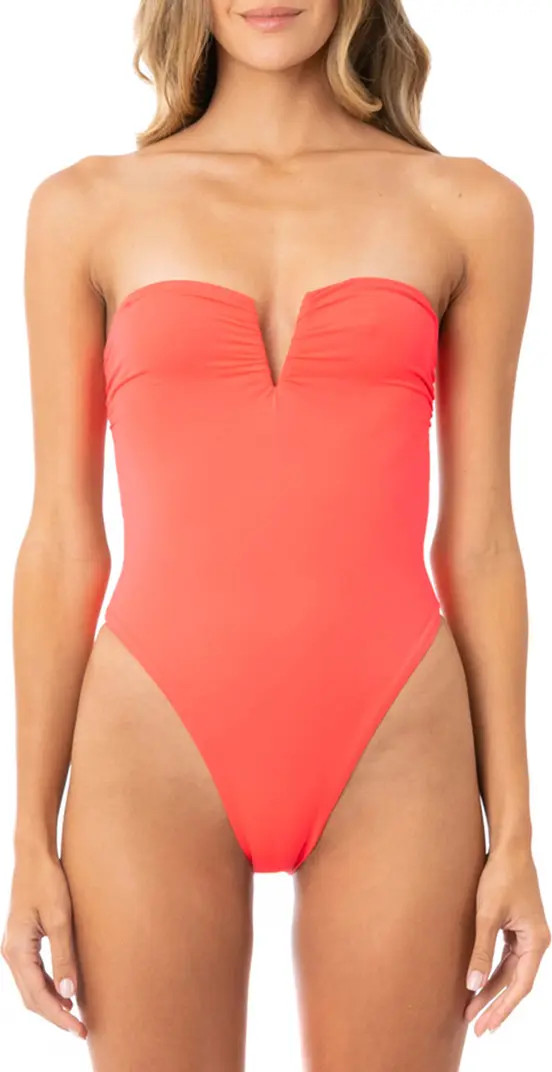 Mango Soleil Reversible One-Piece Swimsuit | Nordstrom Rack