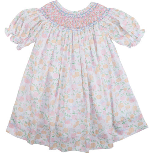 Pink And Blue Smocked Pumpkin Patch Dress | Cecil and Lou