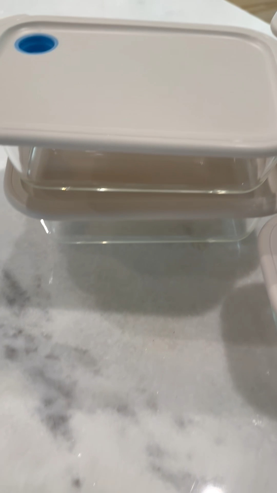 Glass food storage containers with lids that stack together for easy storage

#LTKHome